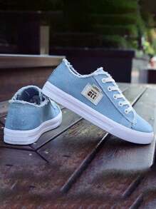 Women's Sneakers, Canvas Sneakers, Casual Sneakers, Simple And Versatile. - 藍色 - 查看 2