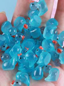 Set de 20 piezas de patitos que brillan en la oscuridad, mini patitos, juguetes de pato de colores aleatorios, figuras miniatura de resina luminosa para manualidades, regalos adorables y coleccionables, detalles para fiestas y relleno de bolsas de recuerdos, ideal para regalos de Pascua - Multicolor - Ver 44