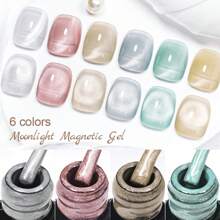8毫升粉色猫眼磁性凝胶指甲油 - 亮泽效果，不含酒精，需使用UV/LED灯卸除，打造星空美甲效果，适合家庭美甲沙龙使用 - 彩色 - 查看 4