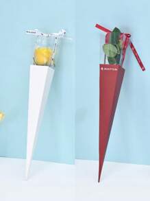 10 piezas, caja de embalaje para ramo de flores, caja individual para clavel, embalaje de flores, caja para rosa, caja de regalo, decoración de flores para el Día de San Valentín, decoración de boda, fiesta de boda, suministros de boda, regalos de boda (sin flores, el color de la cinta de la fuente es aleatorio)