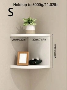 1 szt. Półka ścienna narożna do domu, trójkątne półki pływające, wielofunkcyjny regał do przechowywania, regał ścienny do salonu, sypialni, wystrój pokoju bez wiercenia