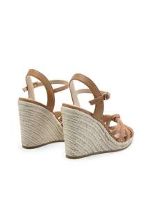 Women'S Open Toe Dressy Espadrille Strappy Casual Braided Heels Comfortable Valentine's Day Vacation Ankle Strap Summer  Platform Wedge Sandals - 淺棕色 - 查看 7