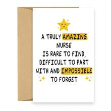 1 Stück witzige Danke Karte für Krankenschwestern, süße Anerkennungskarte für Frauen, Krankenschwester Abschluss Karte für Mitarbeiter des Gesundheitswesens, Krankenhaus, Krankenschwester Abschluss, Ruhestand, Abschiedsgeschenke