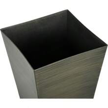 Outsunny 28" Tall Outdoor Planters, Set Of 3 Large Taper Planters With Drainage Holes And Plug, Faux Wood Plastic Flower Pots For Outdoor, Indoor, Garden, Patio, Light Brown - Màu xanh lá cây đậm - Xem 8