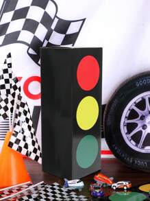 2pcs Traffic Light Box Racing Car Themed Traffic Light Center Decor Gift Box,For Race Car Birthday Party Supplies, Table Centerpiece Decorations Party Background Decor