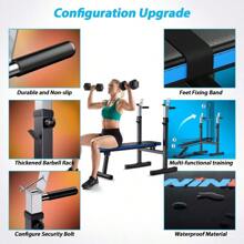 Adjustable Weight Bench With Dip Station Folding Heavy Duty Weight Lifting Bench Home Training Gym Multiuse Workout Bench - 1 - View 7