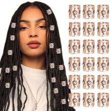 20 件玫瑰金金属水钻装饰发圈，时尚装饰发带