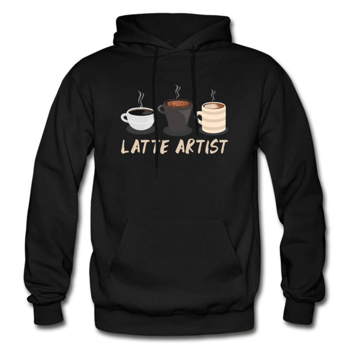 Barista Hoodie Barista Sweatshirt Cafe Sweatshirt Barista Clothing Cafe Sweater Cafe Clothing Barist - Black - View 1