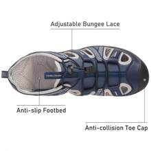 CAMEL CROWN Men's Waterproof Hiking Sandals Closed Toe Water Sandals Athletic Sport Sandals Summer Sandals Beach Sandals For Outdoor
