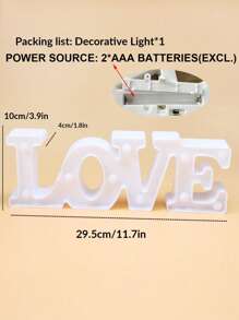 1pc LOVE Letter Shaped Home Decor Night Light, Indoor Bedroom Decor, Bedside Lamp, Wall Decor Light, Suitable For Valentine's Day, Mother's Day, Wedding Party Decoration, Gift For Lover - Yellow - View 8