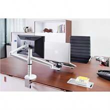 ThingyClub® Adjustable Aluminium Unrsal Laptop Notebook And Computer Monitor Stand Desk Mount Bracket Clamp Tilt Swl Dual Arm Support Holder Laptop And Monitor - Laptop&Monitor1 - View 8