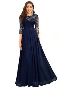 Women Long Dresses - Blue - View 6