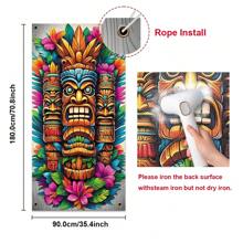 1 Pc, Tiki Bar Tropical Floral Themed Doorway Curtain - Hawaiian Theme, 70x35 Inch Polyester - Perfect For Photo Booth, Outdoor & Home Decor, Parties & Events, Seasonal Holiday Decor, Garden Decor, Photography Backdrop, Party Supplies - SYMF-853 - View 8