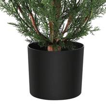 2 Piezas Árboles Artificiales Decorativos de Enebro de 3/5 pies, Árboles Artificiales de Boj, Arbustos Falsos con Protección UV para Exterior, Árboles Falsos de Ciprés Realistas Perennes para Decoración del Hogar y Porche, Marca Danolapsi - 2 piezas 5 pies - Ver 7