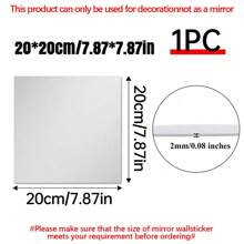 1pc Square Acrylic Mirror Wall Sticker, Suitable For Living Room, Bedroom, Kitchen, Bathroom, Etc. Sticker, Wall Decal, Vinyl Decal, Home Decor, Spring Decoration, Refresh Your Home. Rama Decorative Sticker