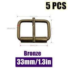 5 件装金属滚轮扣腰带五金针扣适用于包包皮带带背包鞋狗项圈链配件 - 彩色 - 查看 8