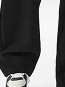 Men's Lightweight Loose Straight Leg Casual Pants, Outdoor Sports Running Fitness Jogging Solid Color Trousers, Spring/Autumn