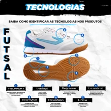 Topper Dominator TD Professional Futsal Shoes TP0326 - White/Pink/Blue - View 2