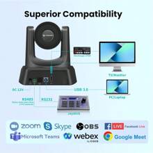 TONGVEO Conference Room PTZ Camera System | 1080P 60fps With 3X Optical Zoom USB3.0Streaming Camera-Easy Setup For And Meetings - HDMI/USB3XCam - View 4