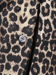 Risissida Women's Leopard Print Commuter Jacket - Lightweight Spring/Autumn Jacket, Regular Fit Comfortable And Fashionable Outerwear - Black - View 8