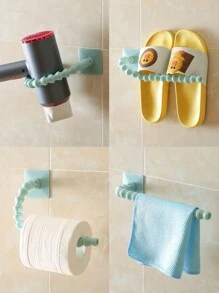 浴室置物架浴室壁挂卫生纸毛巾挂钩吹风机架多功能可调节淋浴架 - 彩色 - 查看 3