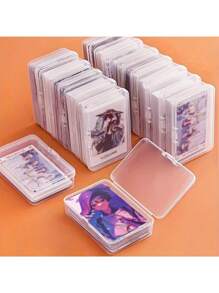 Gói 1 hộp đựng bằng nhựa, chống thấm nước, hộp đựng trong suốt đa chức năng có nắp lật, thích hợp đựng thẻ giao dịch, đồ thủ công, đồ trang sức, đồ dùng may vá, trưng bày và lưu trữ đồ sưu tầm, hoàn hảo để trang trí Giáng sinh, đồ thủ công, thẻ giao dịch, thích hợp cho trẻ em từ 14 tuổi trở lên - Nhiều màu - Xem 1