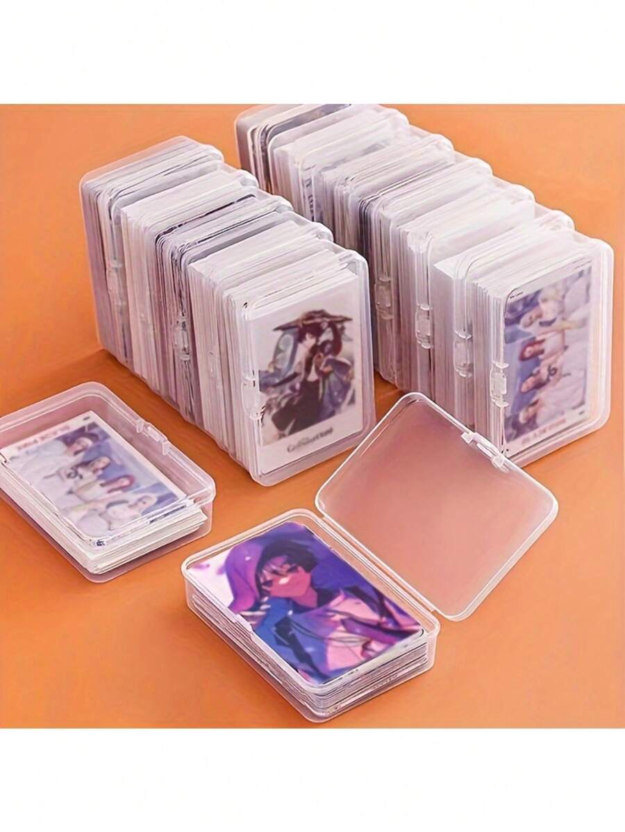 Gói 1 hộp đựng bằng nhựa, chống thấm nước, hộp đựng trong suốt đa chức năng có nắp lật, thích hợp đựng thẻ giao dịch, đồ thủ công, đồ trang sức, đồ dùng may vá, trưng bày và lưu trữ đồ sưu tầm, hoàn hảo để trang trí Giáng sinh, đồ thủ công, thẻ giao dịch, thích hợp cho trẻ em từ 14 tuổi trở lên - Nhiều màu - Xem 1