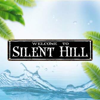Välkommen till Silent Hill-skylt 15,75 tum X 3,94 tum, UV High Definition-tryck, Dekorativ affisch inomhus/utomhus, Andra ämnen Tema, Ramlös