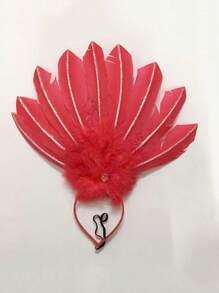 1pc Carnival Feather Headpiece Dance Headpiece Exaggerated Atmospheric Multicolor Feather Headpiece - Multicolor - View 10