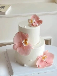 1/3/6/10 件人造蝴蝶兰花蛋糕装饰，人造花蛋糕装饰，逼真的触感花朵，婚礼生日派对装饰，DIY 配件，派对礼品，主题派对用品 - 彩色 - 查看 1