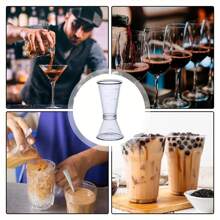 2pcs/Set 40/10CC Transparent Measuring Cup, Party Cocktail Shaker, Ounce Cup Measuring Tool, Kitchen Bar Accessories, Wedding And Birthday Supplies, Home And Party Decorations