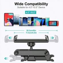 Soporte Universal para reposacabezas del asiento trasero del coche para 1, 2, 4-11 pulgadas, rotación de 360, tableta, PC, soporte para teléfono para coche - Telescópico rojo - Ver 5