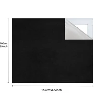 1 pieza Cortinas opacas portátiles, las cortinas opacas se pueden cortar, 1 material opaco, cuidado de bebé o persianas opacas de viaje - Negro