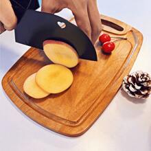 1 Kitchen Gadgets , Cheese Board, Tray, Cow Corner Fluted Tray, Wooden Tray, Serving Tray, Home/Restaurant/Party, Vegetable Board, Serving Board, Steak Board, - Brown - View 4