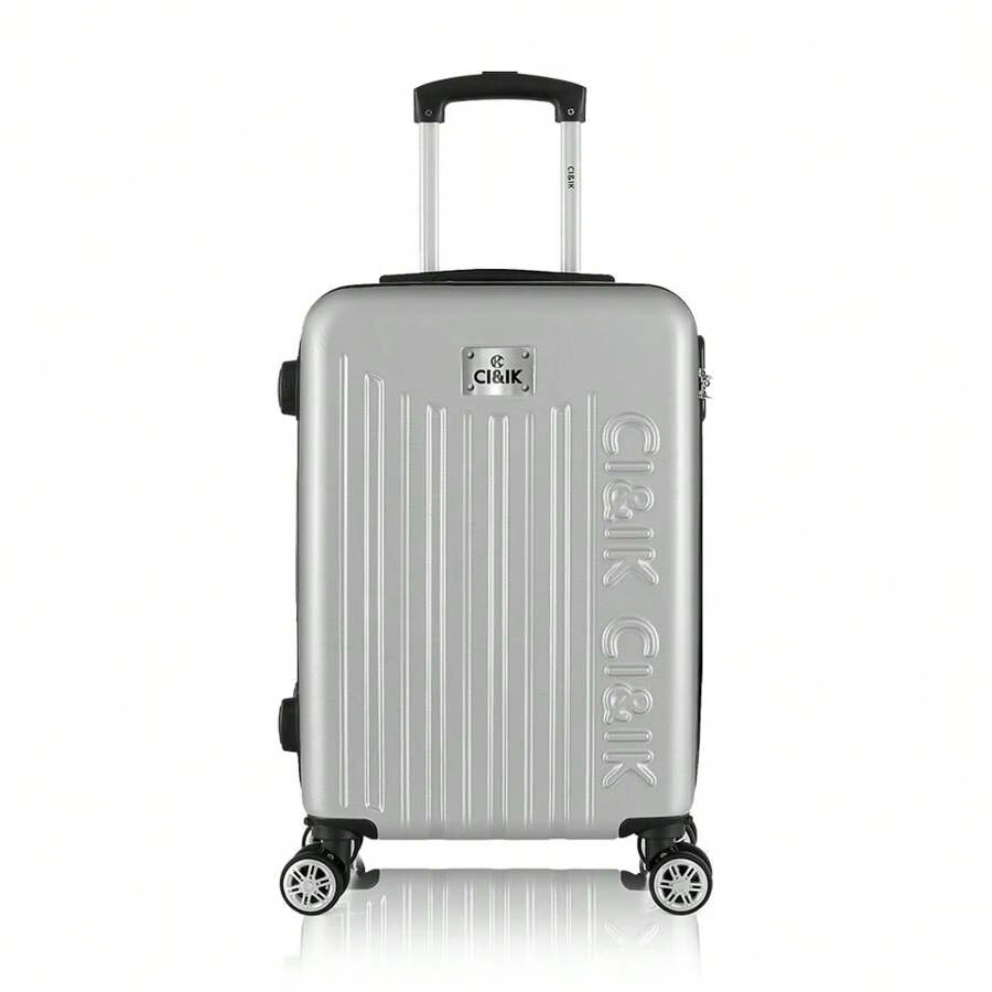 18 Inch Hardside Carry On Luggage Travel Suitcase With 4 Wheels And Built-In Lock, Variety Of Colors - Silver - View 1