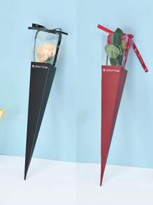 10 piezas, caja de embalaje para ramo de flores, caja individual para clavel, embalaje de flores, caja para rosa, caja de regalo, decoración de flores para el Día de San Valentín, decoración de boda, fiesta de boda, suministros de boda, regalos de boda (sin flores, el color de la cinta de la fuente es aleatorio)