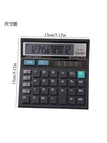 Calculadora de escritorio para uso de oficina, Calculadora financiera de contabilidad de oficina empresarial - Calculadora de escritorio negra - Ver 4
