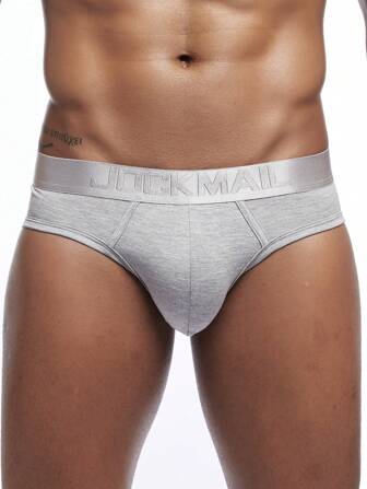 JOCKMAIL 1pc Men's Solid Color Soft And Comfortable Briefs