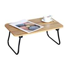 Max Home Mesa plegable pequeña multiusos madera y acero 53x30x22 cm - Multicolor - Ver 3
