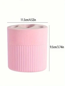 حامل منظم لفرشاة الأسنان ومعجون الأسنان بفتحات، رف تخزين فرشاة قابل للإزالة، اكسسوارات حمام، تخزين وتنظيم الحمام، ديكور منزلي للحمام، ديكور الخريف، عودة إلى المدرسة - متعدد الألوان - مشاهدة 4