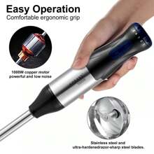 5-In-1 Hand Immersion Blender 1000w Entire Stainless Steel Blender Baby Food - US A Type Plug(110-127V) - View 9