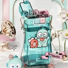 Bottiglia per acqua  (520ml) doppia, senza BPA, resistente alle alte temperature, in nuovo materiale Tritan, adatto per sport, ufficio, campeggio, per fidanzata, compleanno, bambini, Natale
