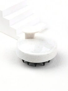 1pc Wheat Straw Silicone Hair Brush Massage ScalpHead Cleaning Brush, Gentle Hair Care Massage Shampoo Brush,Elastic Massage,Promote Circulation, Shower Brush, For All Hair Types - Multicolor - View 4