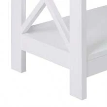 3 Tier X Shaped Entryway Console Table With Storage Drawer Multipurpose White - 1 - Xem 6
