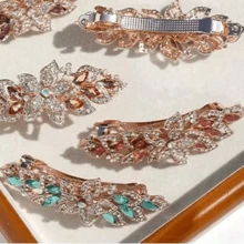 1pc Floral Hairpin With Springs, Rhinestone Elegant Vintage Inspired Hair Clip, Romantic Half-Up Hair Accessory For Women, Suitable For Everyday And Special Occasions Home Bathroom Decor