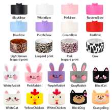 Nuevo accesorio de taza con lazo, lindo protector de silicona con lazo personalizado para vasos de vidrio, base de silicona para tumbler de 40oz y 30oz, colores: negro, rojo, azul, rosa, rojo rosa, blanco crema, blanco, morado, regalo del Día de la Madre - Manga de copa con pajarita - Ver 9