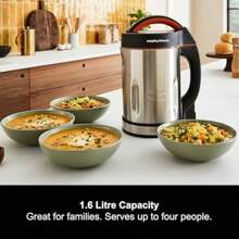 Morphy Richards Classic Soup Maker 1.6L Multi-Settings LED Displayed Panel Motorised Blade Stainless Steel 1000W 48822 - StainlessSteel1 - View 6