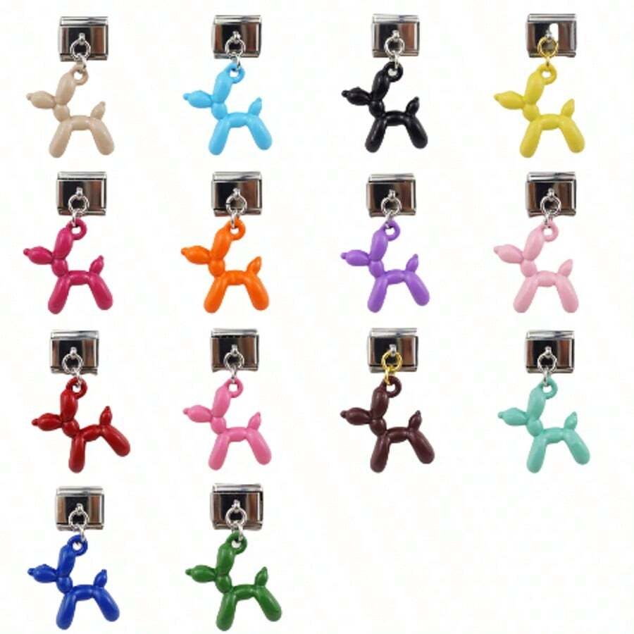 New Italian Style Modular Bracelet Pendant Series Balloon Hanging Dog Series Personalized Assembly Chain - Multicolor - View 1