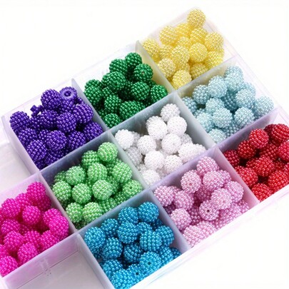 50/ 100 خرزة أكريليك بشكل ثمر البري قطر 12 مم خرزة فاصلة فضفاضة لصناعة الحلي DIY ، قلادة وأساور وأقراط للمجوهرات الصيفية