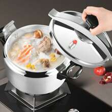 XIANXUS Family Small Mini Pressure Cooker, Pressure Cooker, Aluminum Alloy Pressure Cooker - Silver - View 10
